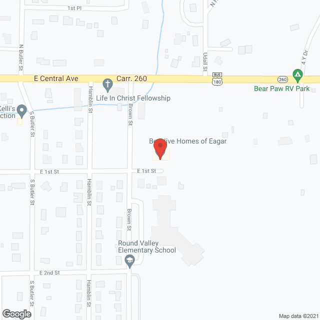 Map of the neighborhood around Bee Hive Homes of Eagar