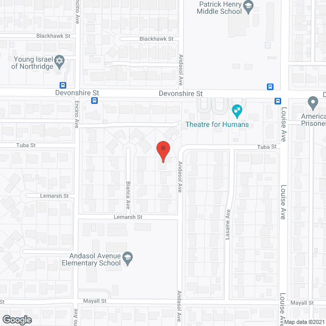 Map of the neighborhood around Saraf's Paradise Board Care