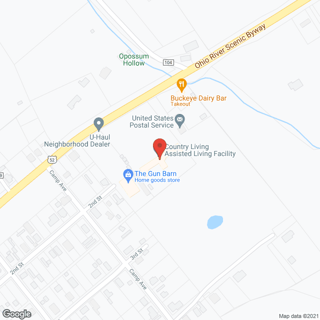 Map of the neighborhood around Country Living