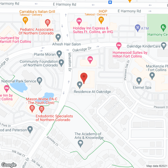 Map of the neighborhood around The Residence at Oakridge