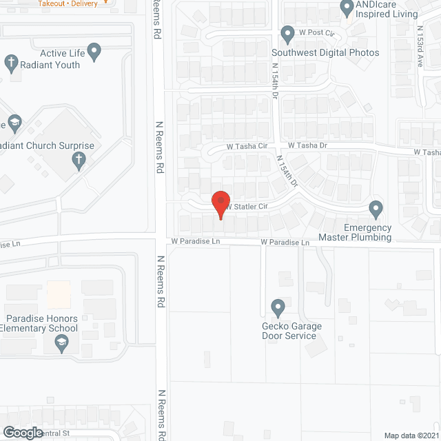 Map of the neighborhood around Emmanuel Assisted Living Home