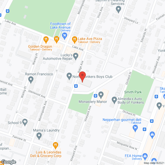 Map of the neighborhood around Finian Sullivan Tower