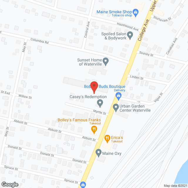 Map of the neighborhood around Goudreau’s Retirement Home