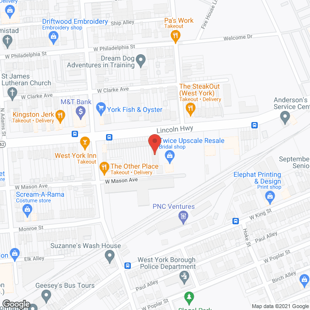 Map of the neighborhood around Carriage Works Apartments