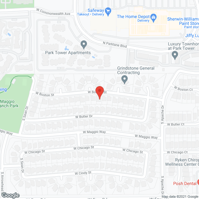 Map of the neighborhood around Villa Jean