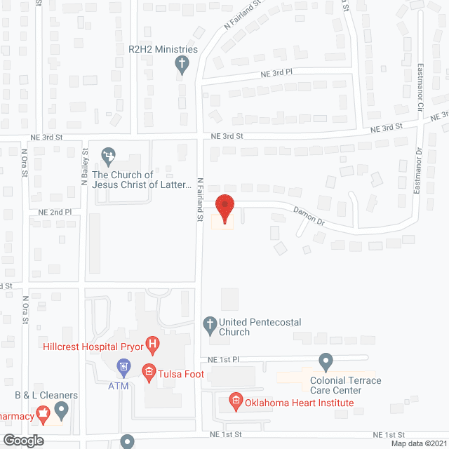 Map of the neighborhood around Avondale Cottage of Pryor