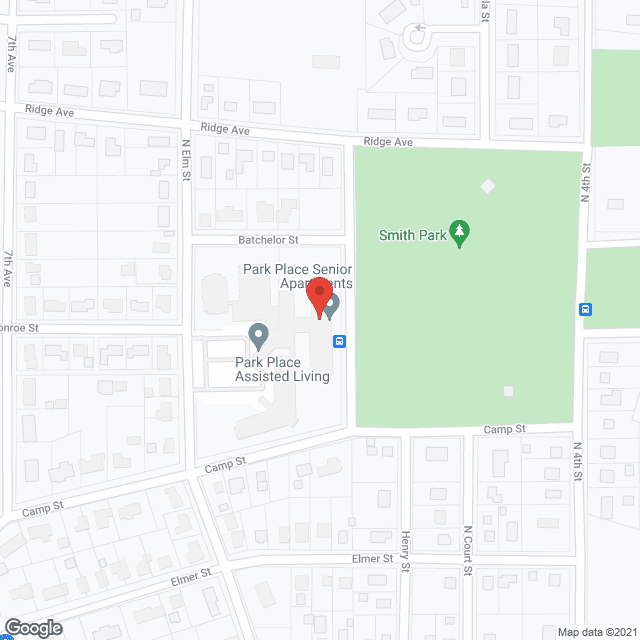 Map of the neighborhood around Park Place Senior Apartments