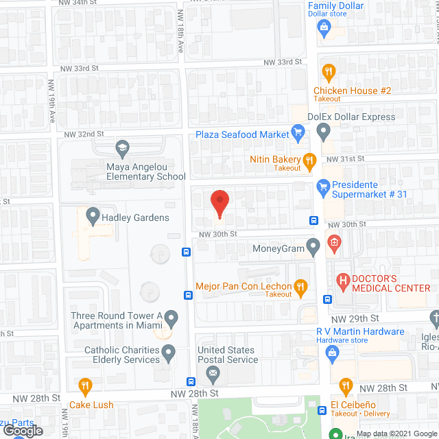 Map of the neighborhood around Villa Serena III