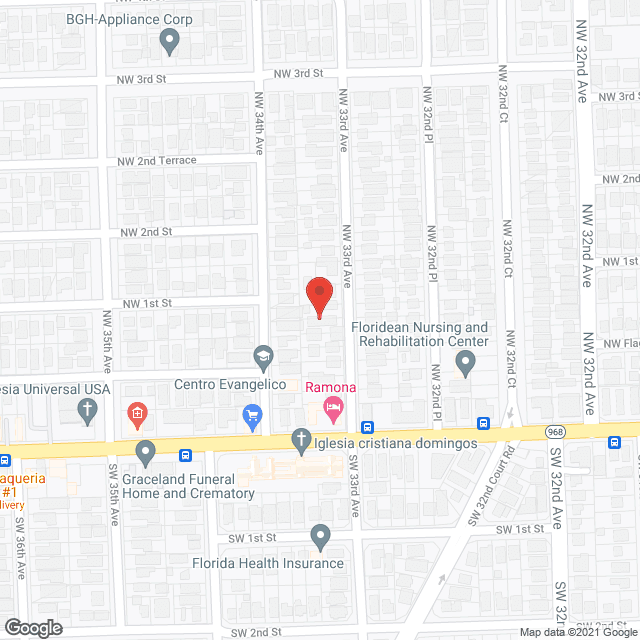 Map of the neighborhood around Villa Serena II