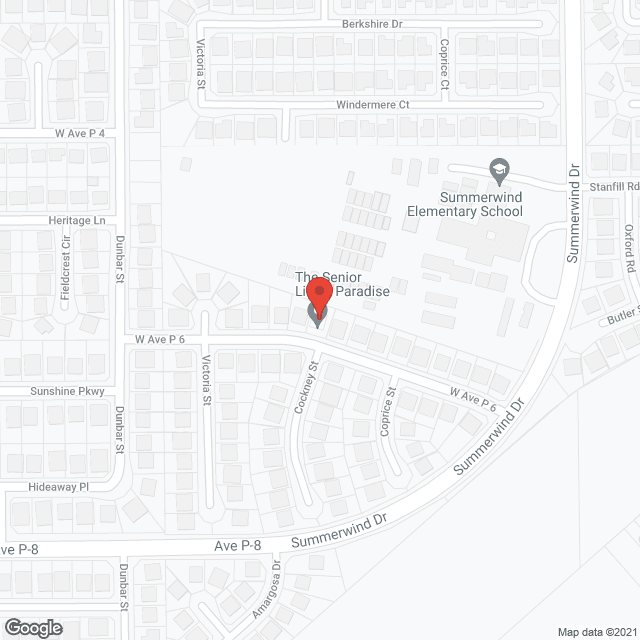 Map of the neighborhood around Senior Living Paradise