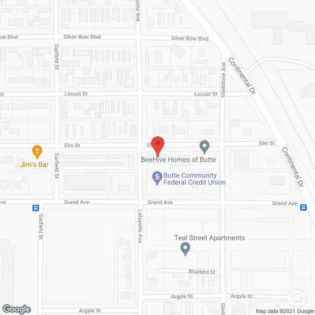 Map of the neighborhood around BeeHive Homes of Butte II