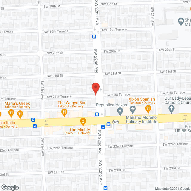 Map of the neighborhood around Sweet Paradise
