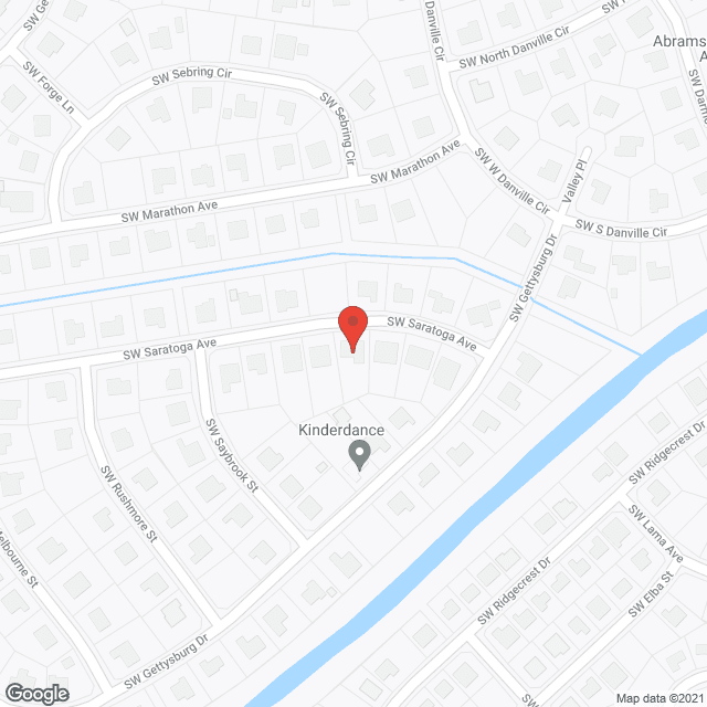 Map of the neighborhood around Blind, Paige C