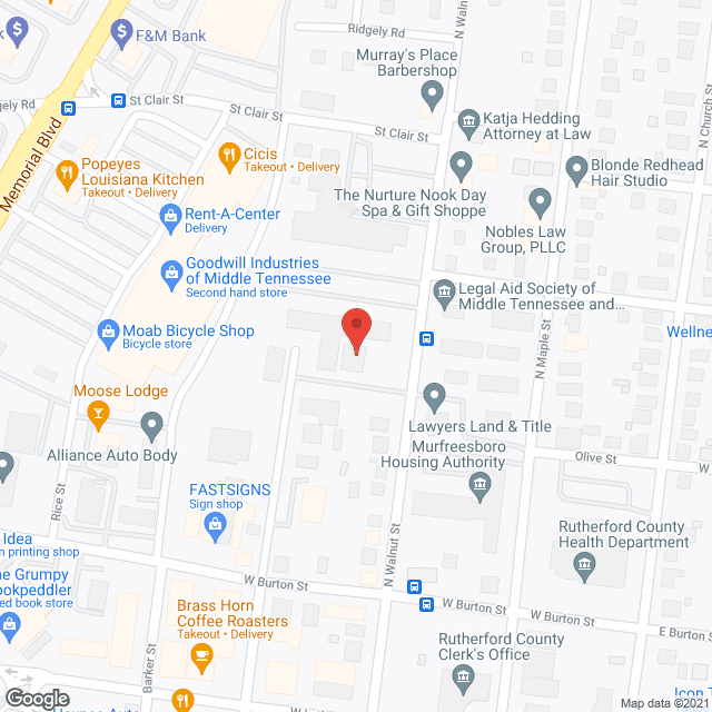 Map of the neighborhood around Westbrook Towers