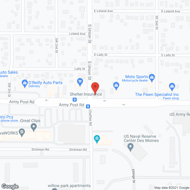 Map of the neighborhood around Fort Des Moines Senior Housing