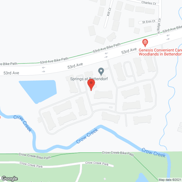 Map of the neighborhood around Springs at Bettendorf