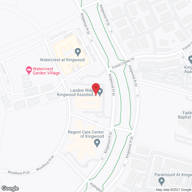 Map of the neighborhood around Landon Ridge Kingwood
