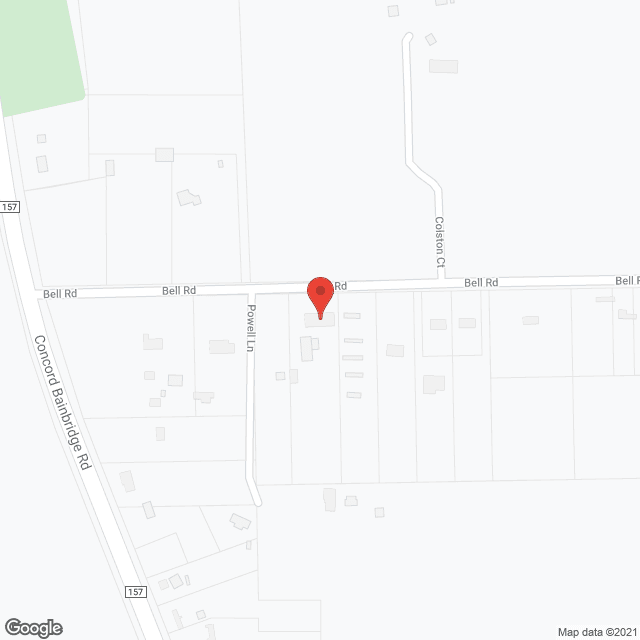 Map of the neighborhood around Bell Road Human Services