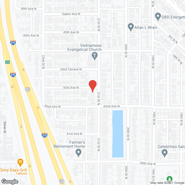 Map of the neighborhood around Nelson, Edna G.