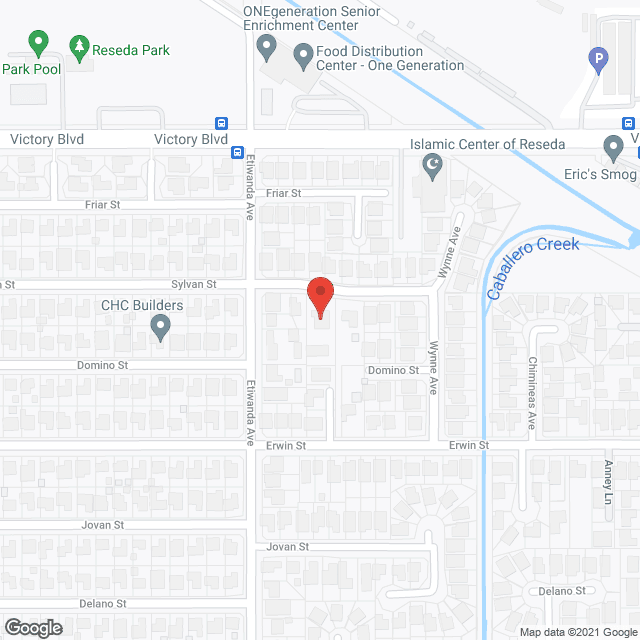 Map of the neighborhood around St. Mary's Home Care