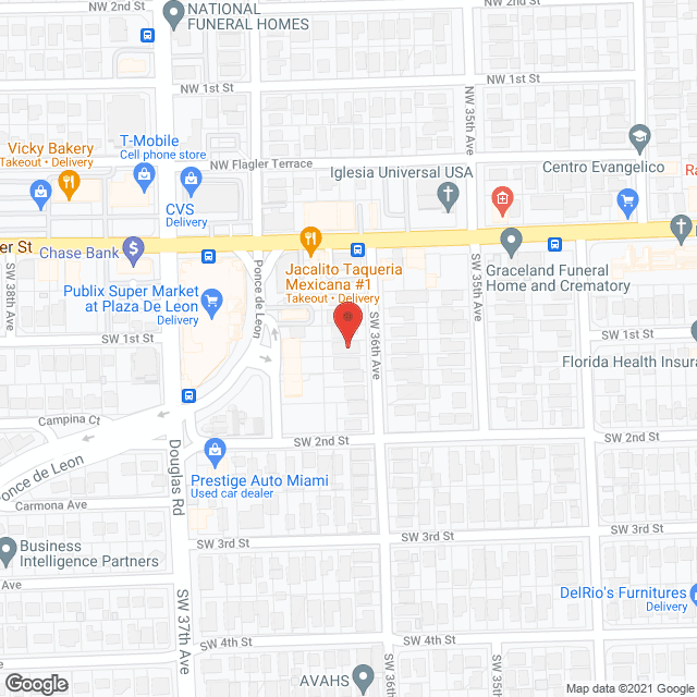 Map of the neighborhood around La Purisima, ALF