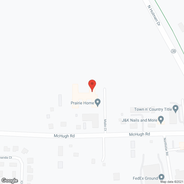 Map of the neighborhood around Prairie Home Assisted Living