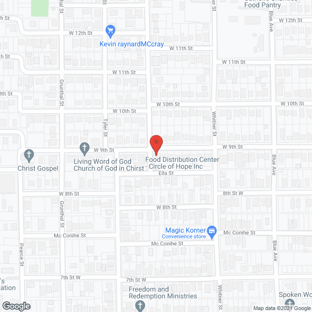 Map of the neighborhood around Circle of Hope