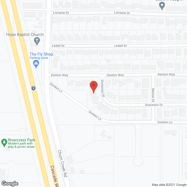 Map of the neighborhood around Dominion Care