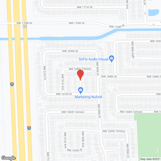 Map of the neighborhood around Garden Valley Retirement Home