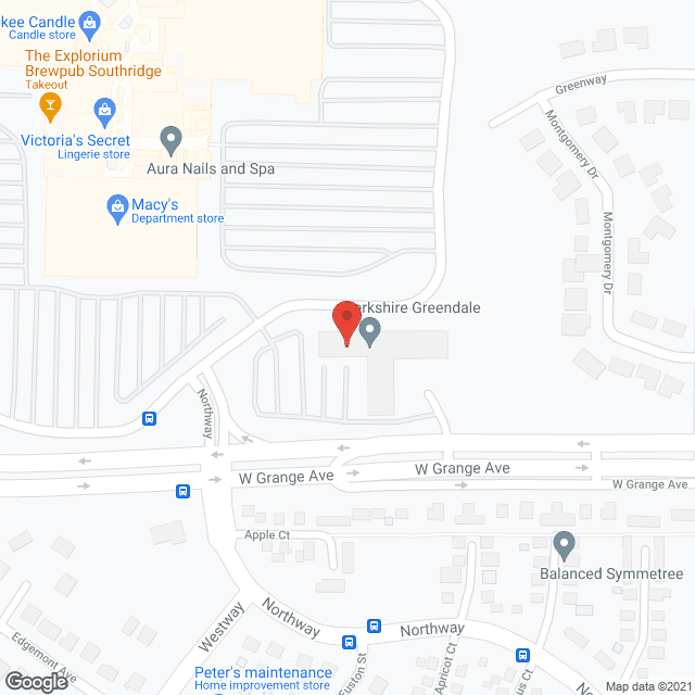Map of the neighborhood around The Berkshire of Greendale