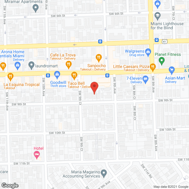 Map of the neighborhood around Annie's Palace