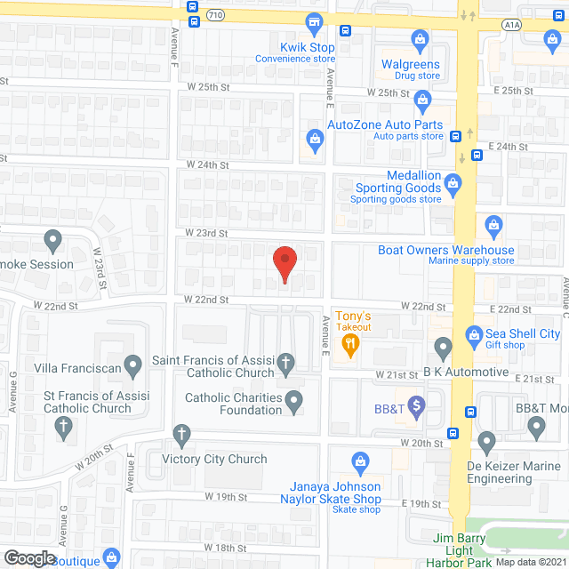 Map of the neighborhood around A Second Home of Riviera Beach Inc