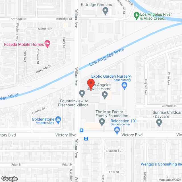 Map of the neighborhood around Fountainview At Eisenberg Village