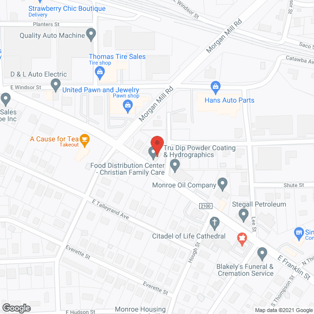 Map of the neighborhood around Christian Family Care Home