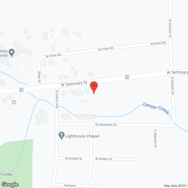Map of the neighborhood around Davey Family Home
