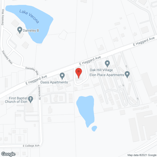 Map of the neighborhood around Elon Village Home