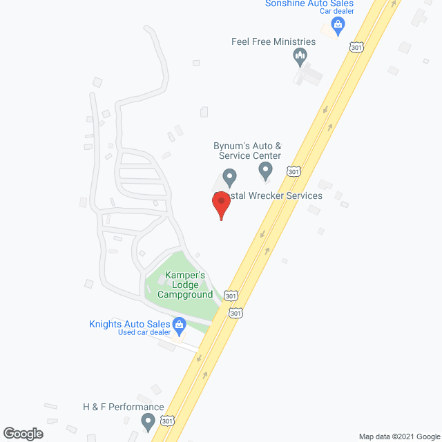 Map of the neighborhood around Johnson Better Care Facility