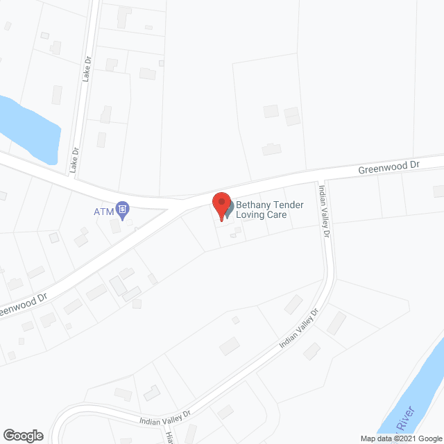 Map of the neighborhood around Bethany Tender Love and Care