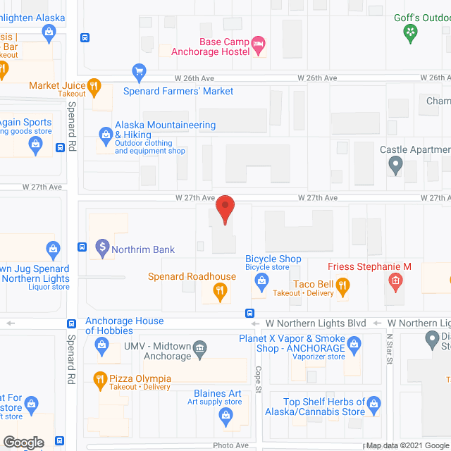Map of the neighborhood around Anchor House