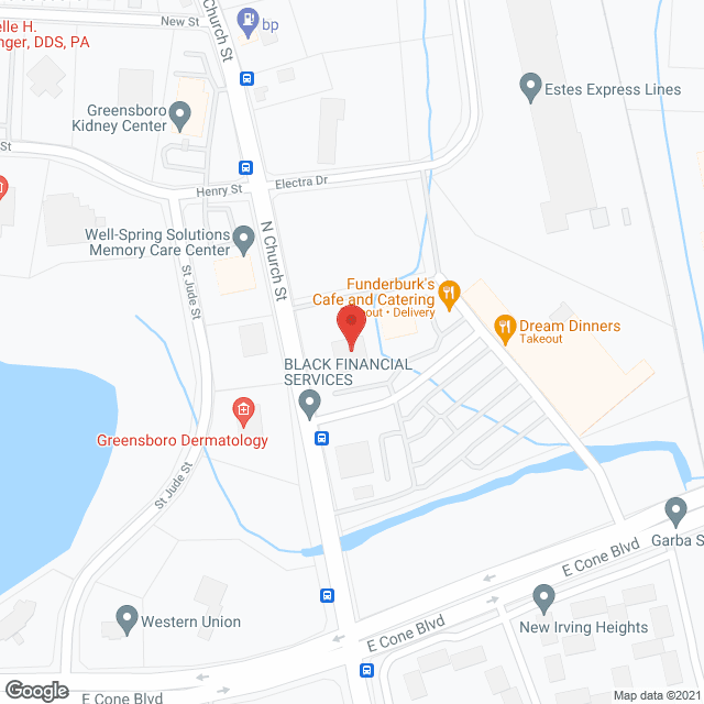 Map of the neighborhood around Westminster Company