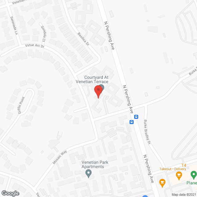 Map of the neighborhood around Courtyards At Venetian Terrace