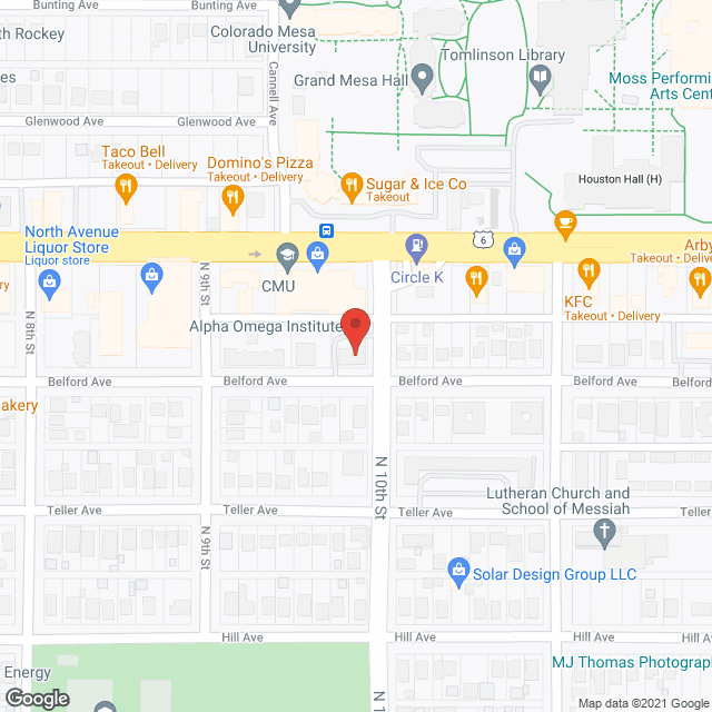 Map of the neighborhood around Ratekin Towers