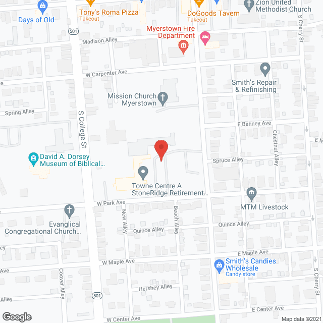Map of the neighborhood around Stoneridge Towne Centre