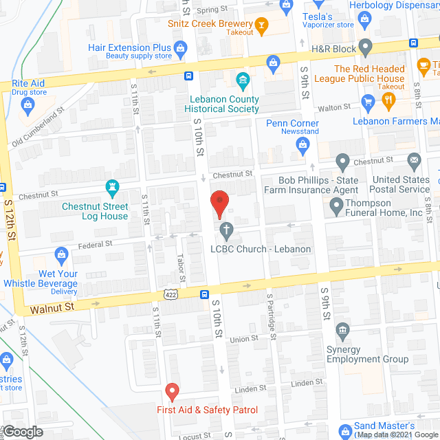 Map of the neighborhood around Susan Dowhower Personal Care Home