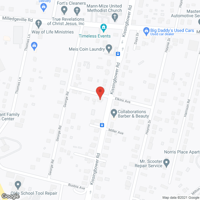 Map of the neighborhood around Mother and Daughter PCH