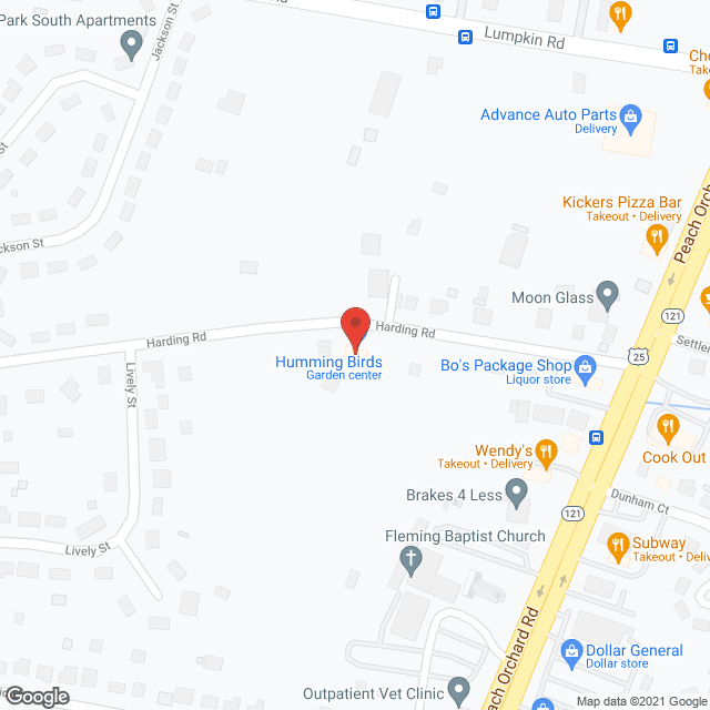 Map of the neighborhood around Humming Birds Personal Care