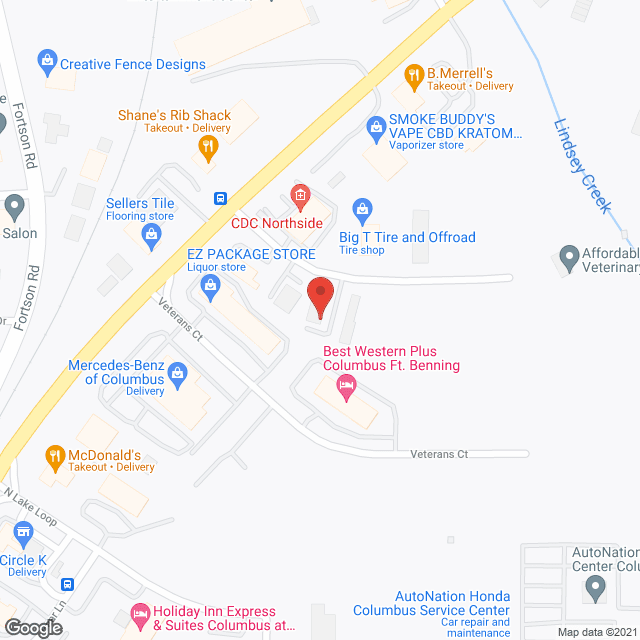 Map of the neighborhood around The Orchid Personal Care Home
