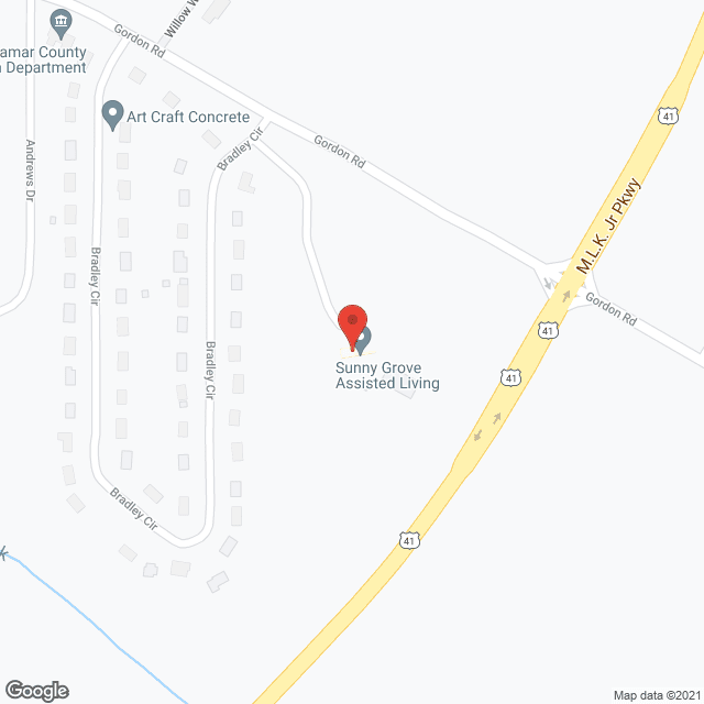 Map of the neighborhood around Sunny Grove