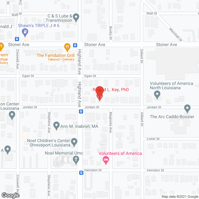 Map of the neighborhood around Woodys Home for Veterans - Level 2