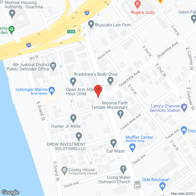 Map of the neighborhood around Jackson House